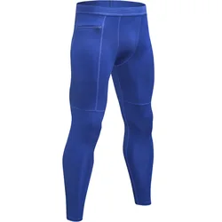 wholesale men gym wear compression seamless tights dry running leggings with zipper pocket