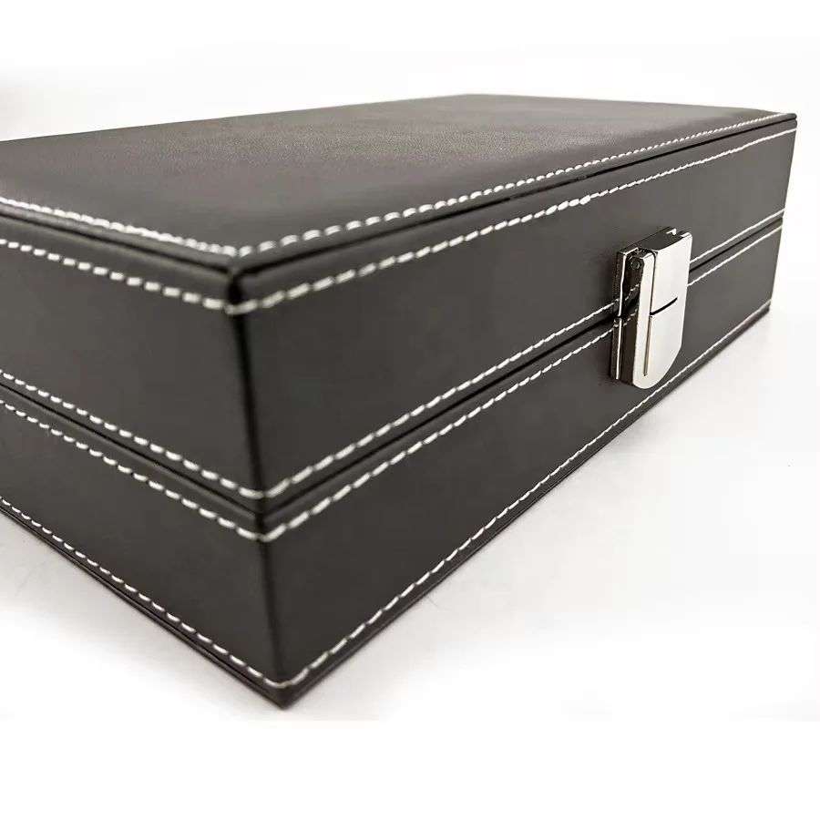 Customized Personalized  Pu Leather Poker Cards Tuck Box Playing Cards With Packaging Case