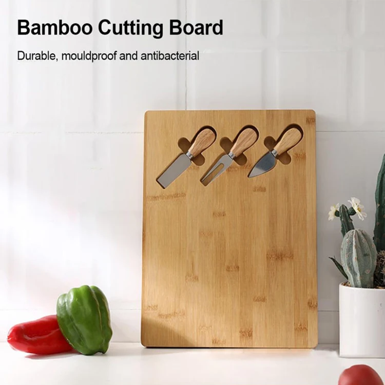 
Bamboo Cutting Board Durable Tough Healthy Cheese Boards Breakfast Gourmet Fruit Plate 