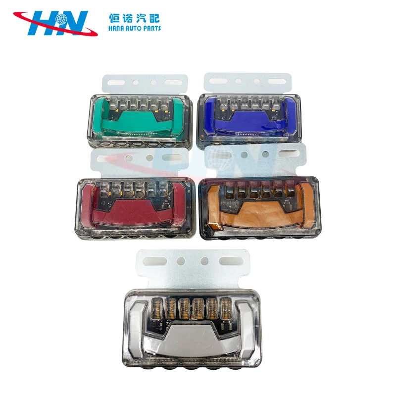 Hot Sales 12V/24V Truck Lights Colorful LED Side Marker Lamp for Truck Trailer