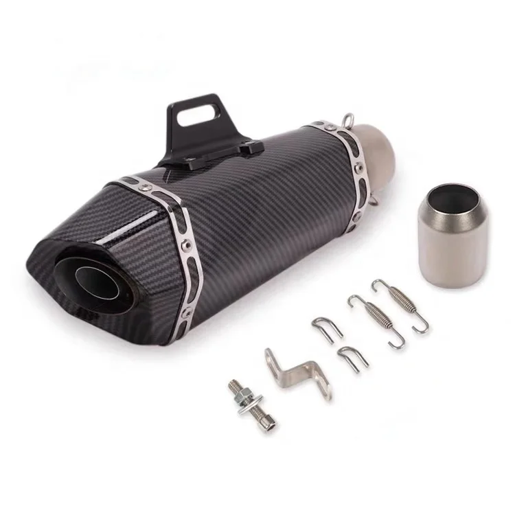51mm carbon fiber escapes chinos para moto 125cc scooter exhaust