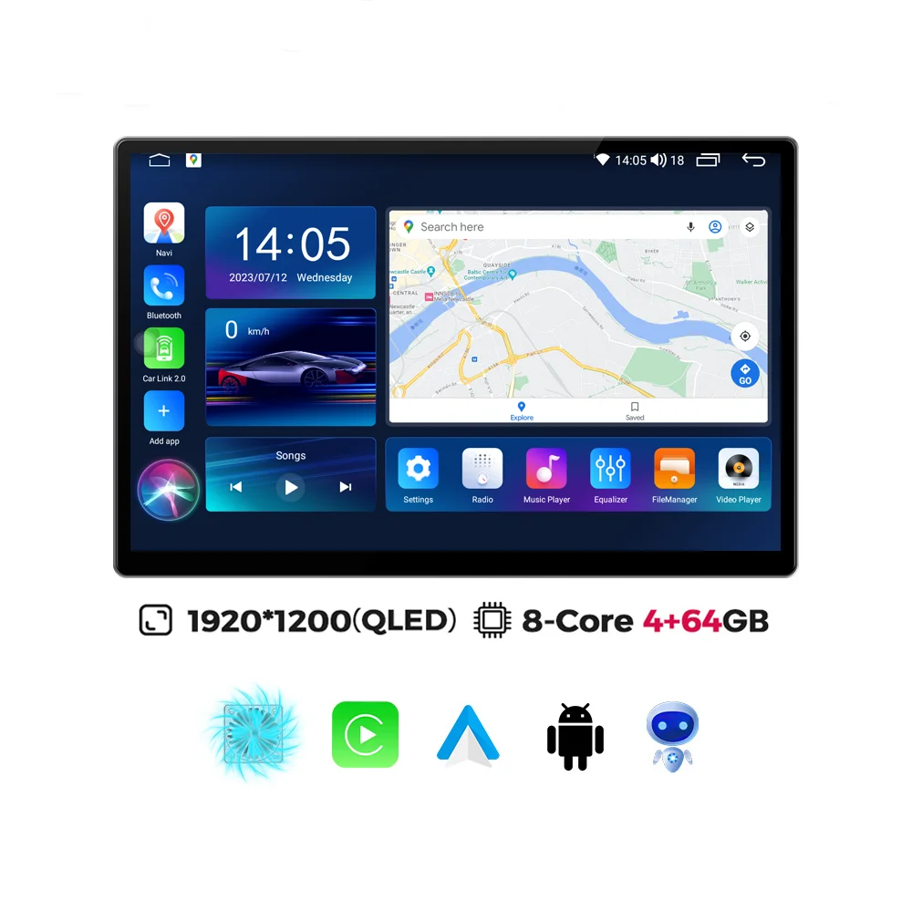 Автомагнитола Android 13 автомагнитола 1 дюймов