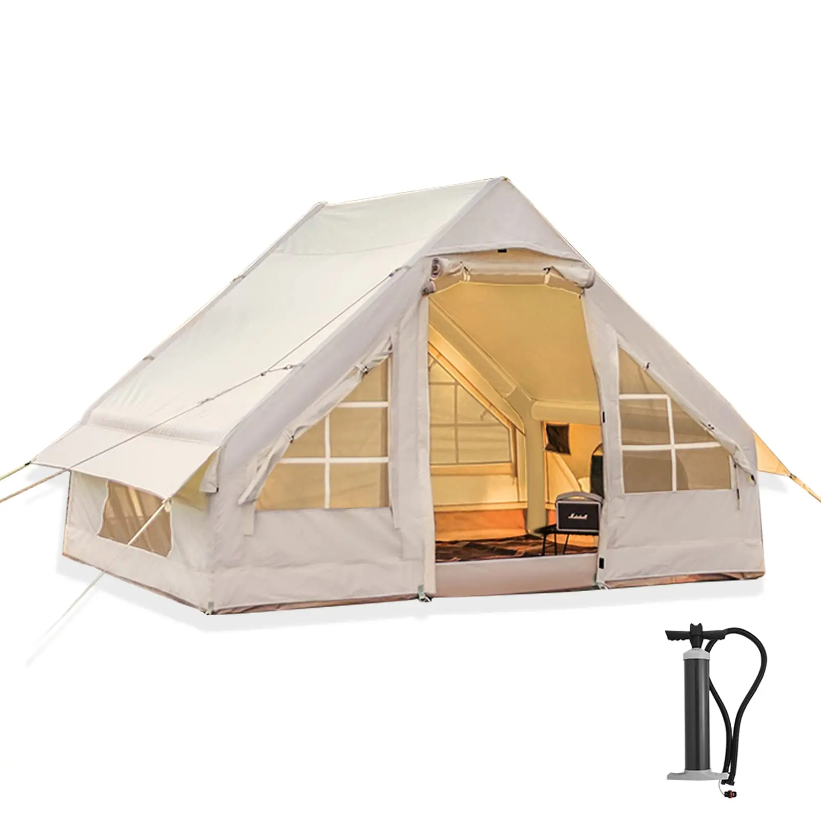 luxury Waterproof Family Tent Cotton Tent Camping Outdoor For 5-6 Person Polyester Air coody inflatable ten