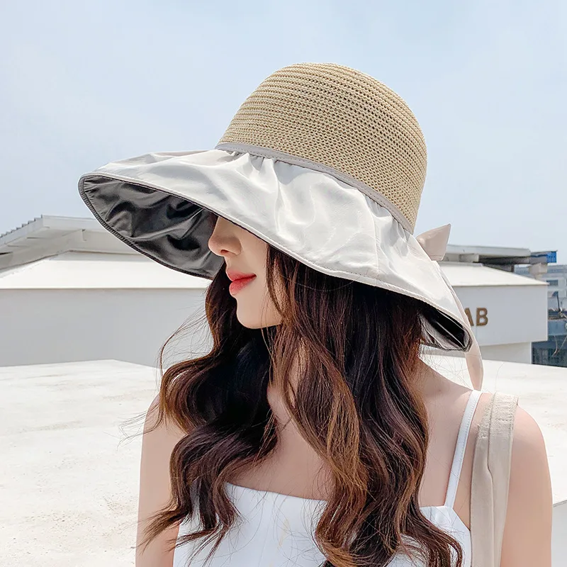 Summer Hot EXW Price Wholesale Bucket Hats With Custom Logo Straw Hat Travel Sunshade Sun Hat For Women Hijab