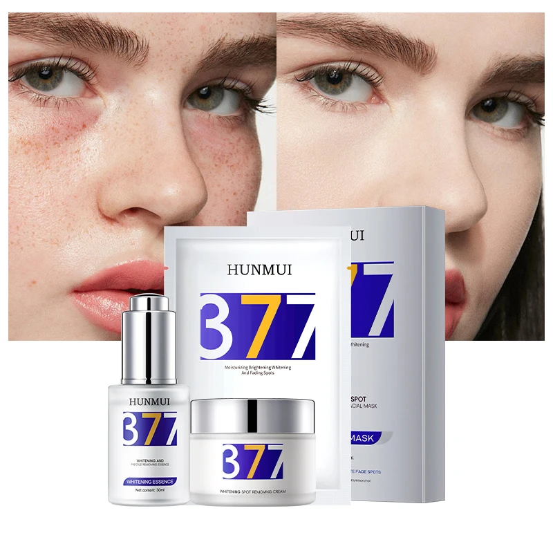 Private Label Freckles Removal Whitening Face Dark Spot Remover Corrector Cream Facial mask  Facial essence set