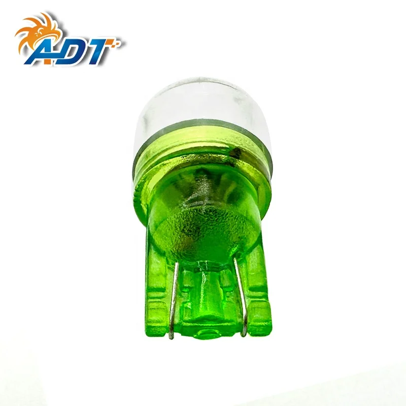 ADT Transparent base insert t10 194 #555 2Leds 5630SMD clear ac dc led 6.3 volt Pinball Machine LED Lamps Green