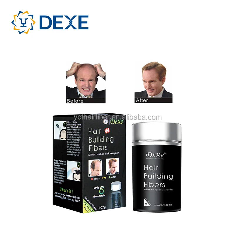 Dexe Professional Manufacturer 100% Natural Plant Keratin Cover Thinning Hair Spot Styling Powder Hair Building Fibers