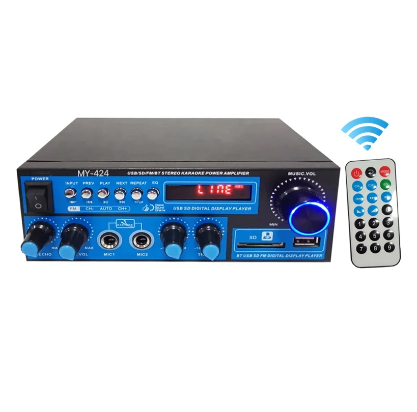 Asia hot selling 12v powerful equalizer amplifier 12 volt sound hi fi receivers mini amplifier home theater for bar
