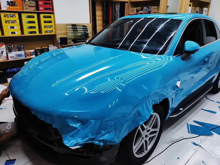 Multi-Color 1.52*18m Pvc Highlight Crystal Miami Blue Security Smart Protective Car Wrap Vinyl Tint Film Sticker