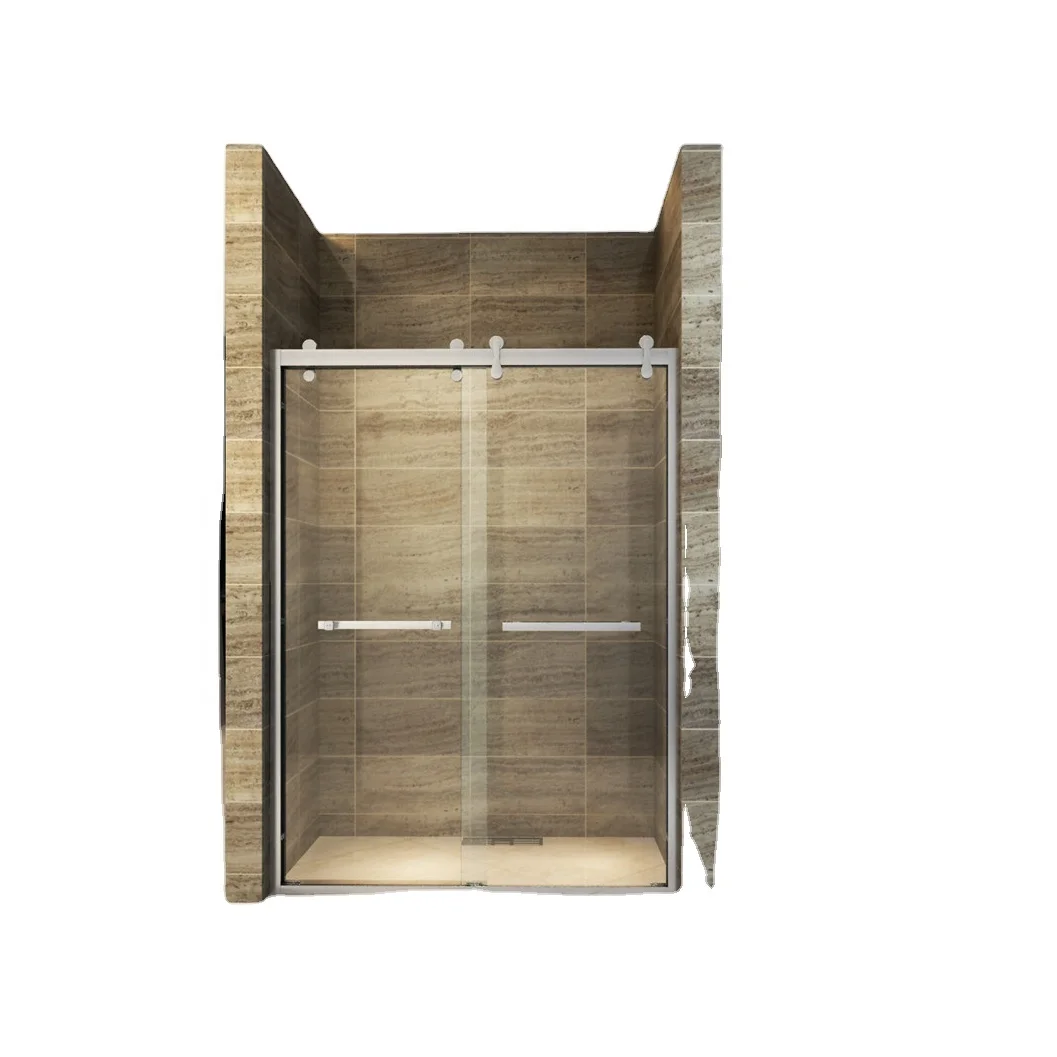 High Quality Neo-Angle Fiberglass Shower Room with Aluminum Frame Rectangle Tray 8mm Glass Thickness for Home Hotel Bathroom