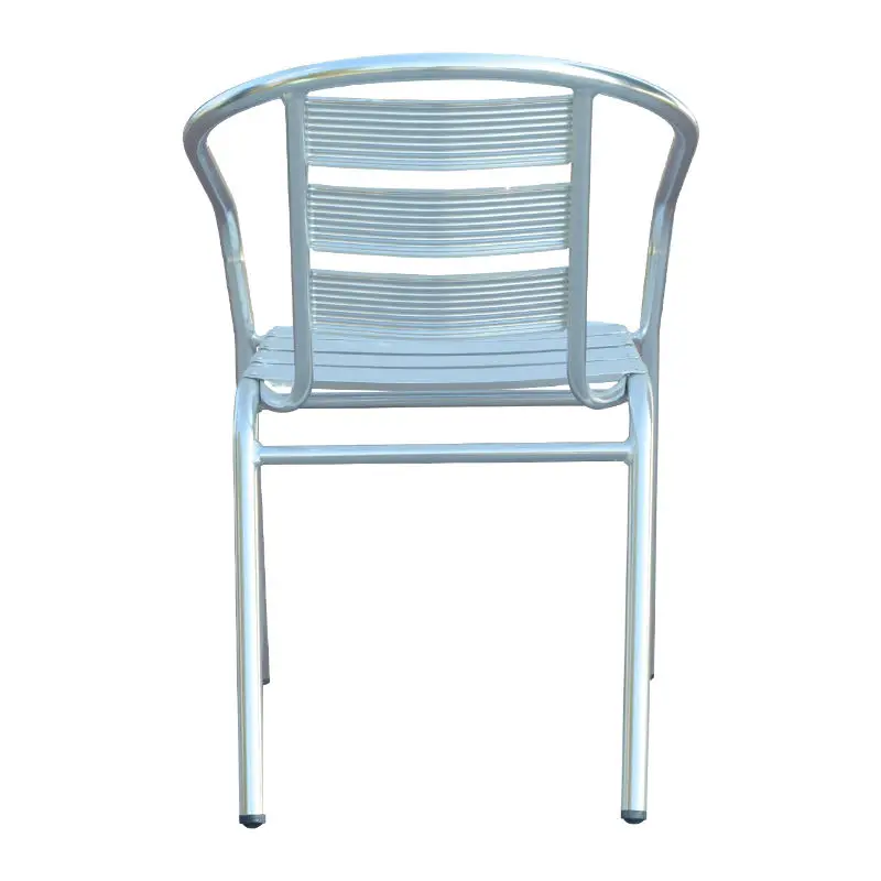 Modern Style Custom hotel outdoor patio garden Round Back Aluminum Plate Leisure Chair