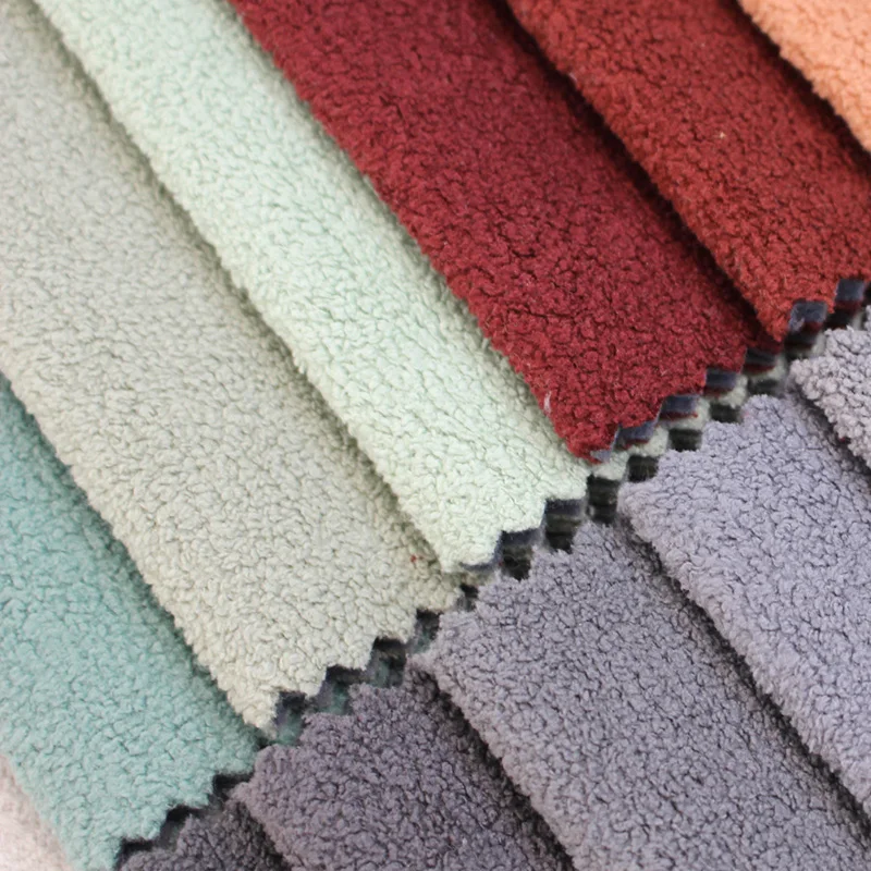 2024 New Arrival Home Textile Boucle Fabric Shearing Wool Velvet Furniture Cushion Upholstery Fabrics