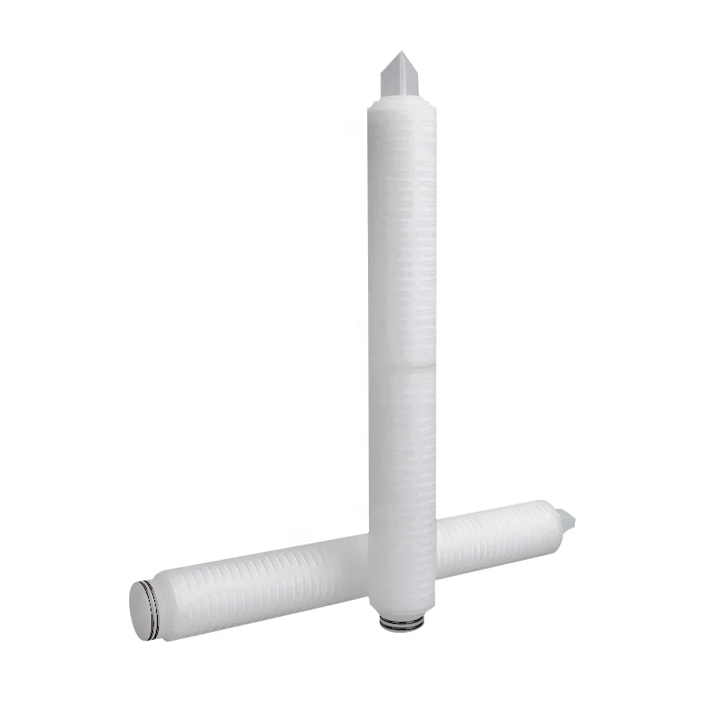 Effective Filtration Area 0.22um 0.45um 0.65um PES Membrane 5' 10' 20' Pleated Filter Cartridges For Wine Filtration in Can