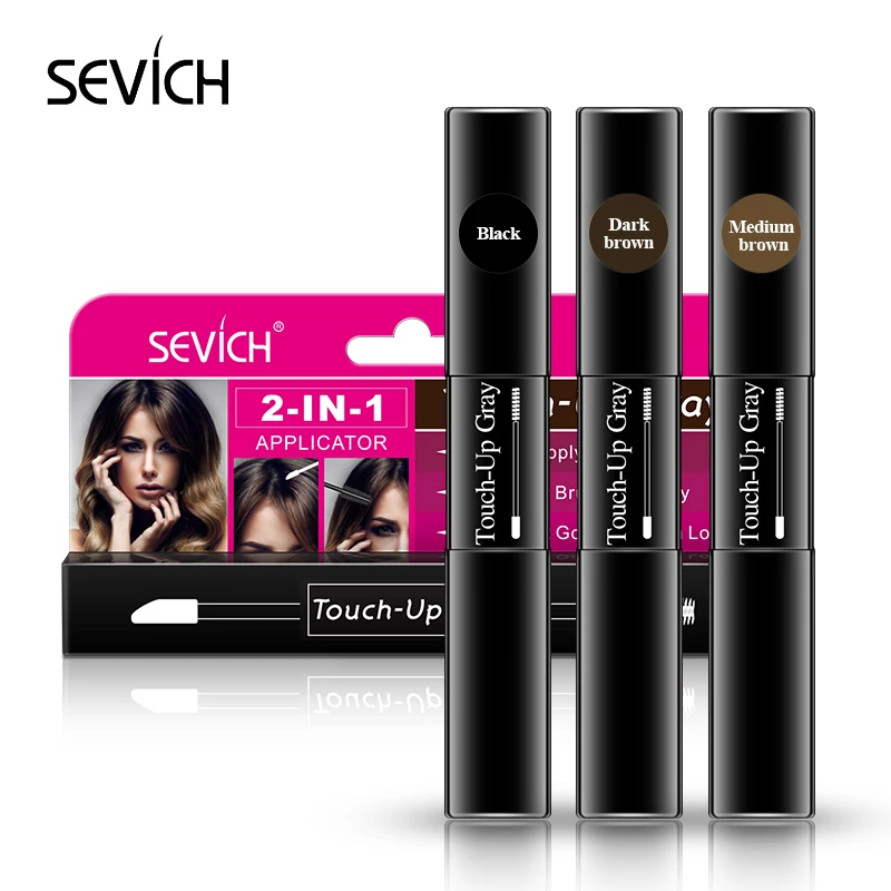 Private Label Wholesale Brightening Hair Dye Pen Brown Color Temporary Stick Hairs Touch Up Pens