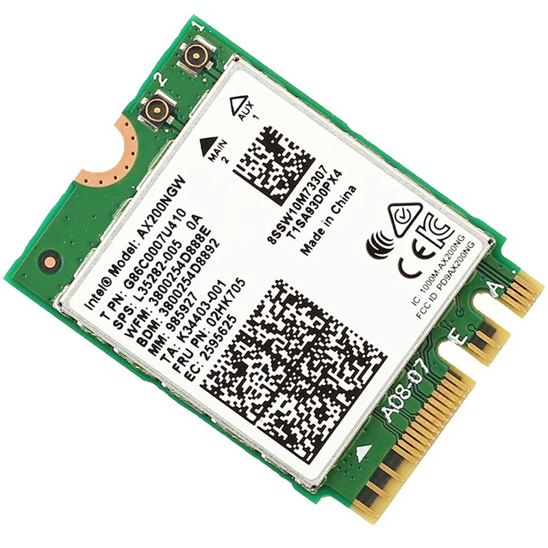  3000 Мбит/с Беспроводная Двухдиапазонная Wi-Fi 6 Intel AX200 NGFF сетевая карта с 2 4G/5G 802.11ac/ax