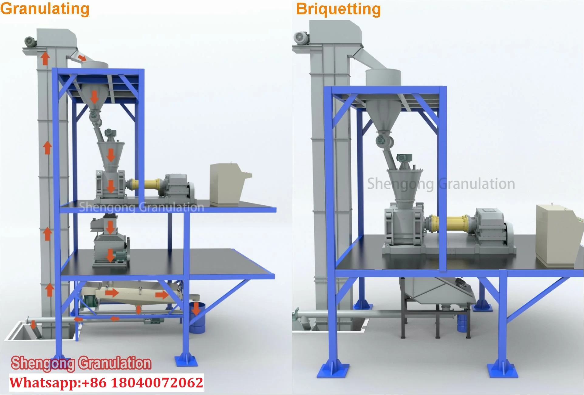 SRF slow release fertilizer granulating briquetting hydraulic roller press machine