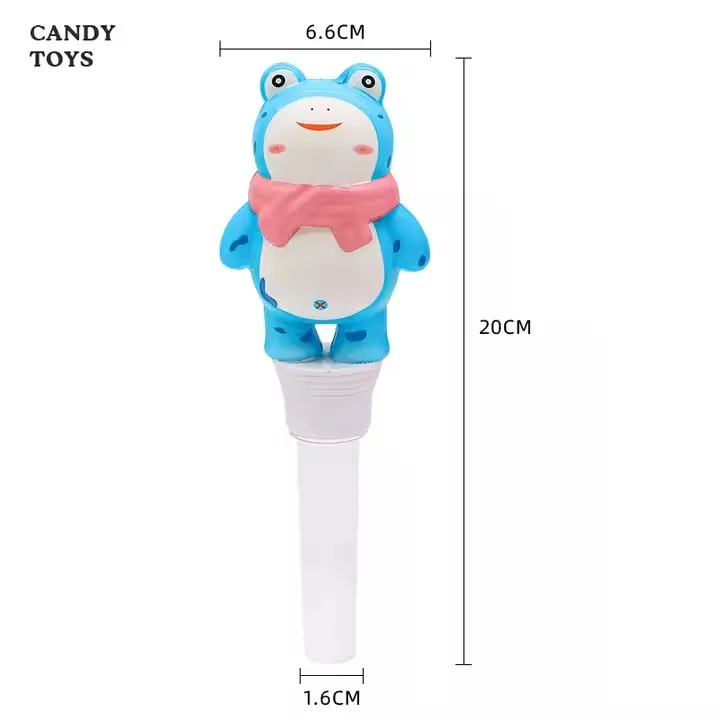 Factory directly Plastic squeeze frog cute lovely animal Candy Toy