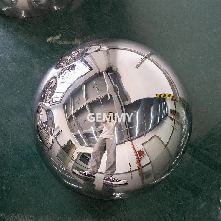 Уличные украшения, садовая металлическая скульптура, художественные шары, ремесла, металл, нержавеющая сталь, радужные цвета, внутренние полые украшения, сферы