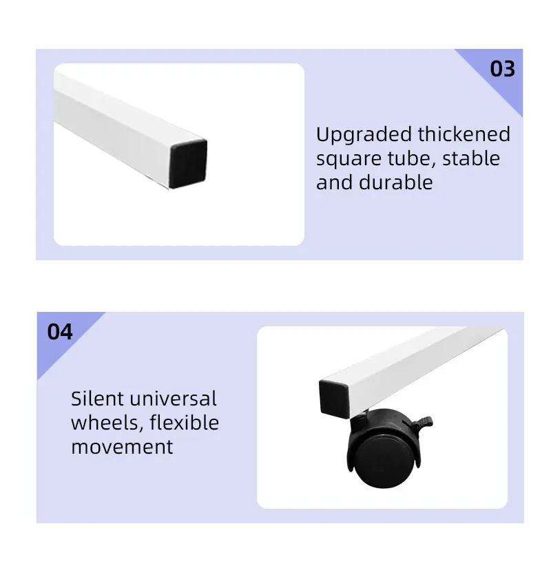 Medical Hospital Steel Foldable Patient Ward Screen with Wheels for Hospital Room