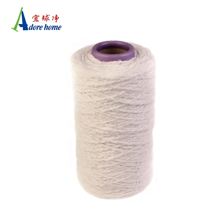 Wet White Cotton Mop Yarn Recycle Material Twisted for 4-ply