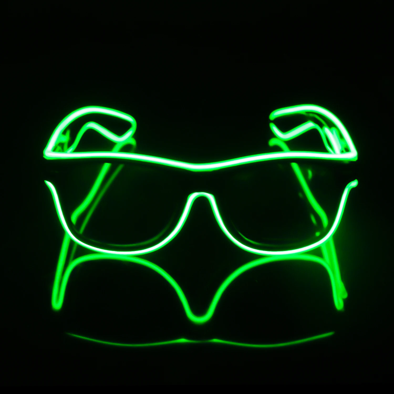 LED EL Wire Glasses Dark Lenses Neon Glowing Light up Flash Blinking EL Glasses Nightclub Christmas Halloween Party Gift