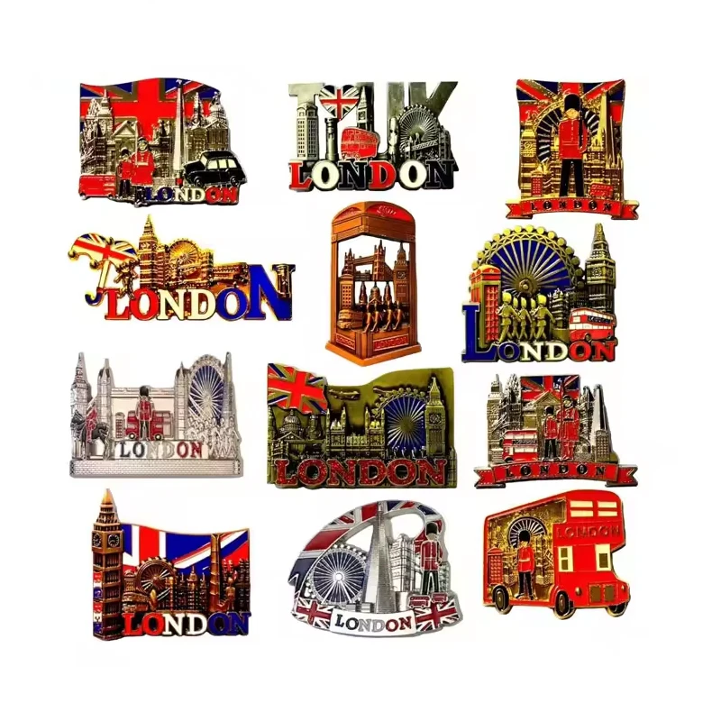 Factory Price High Quality Custom 3D Metal Home Decor Fridge Magnet Tourist Souvenir Metal Fridge Magnet