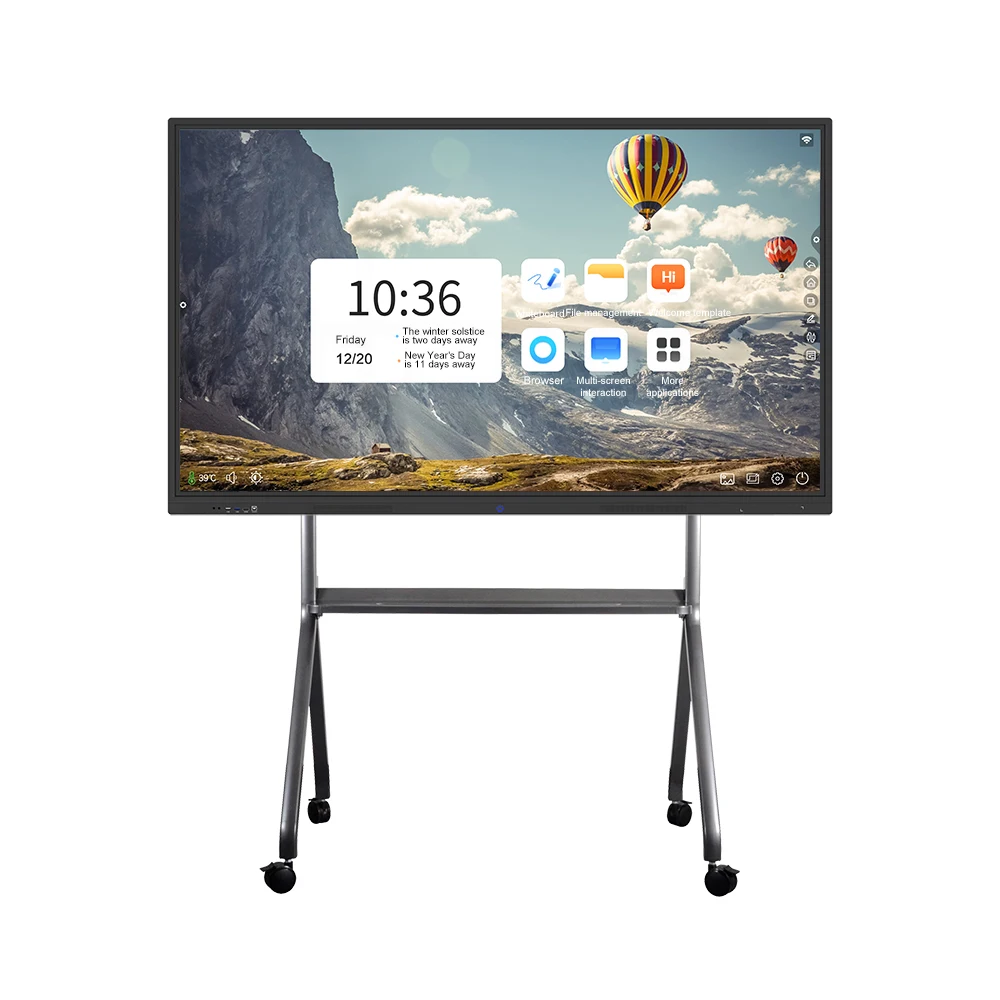Screen Teaching Board Smart Panel 86 Inch Interactive Whiteboard Android 20 Point Touch 4K Smart Technology Digital Blackboard