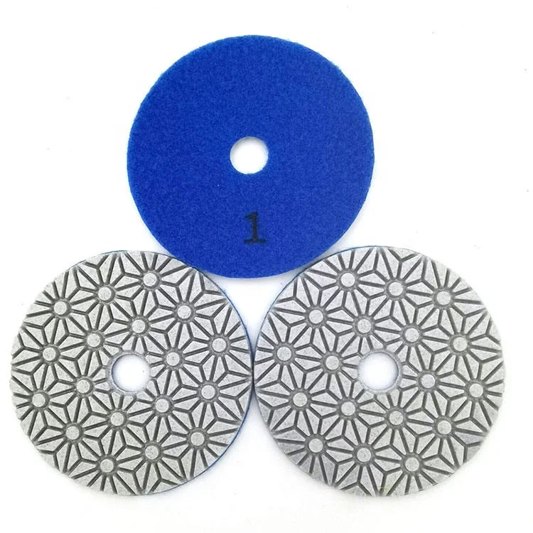 4 inch 3 Steps Diamond Polishing Pads Tools For Stone concrete tile