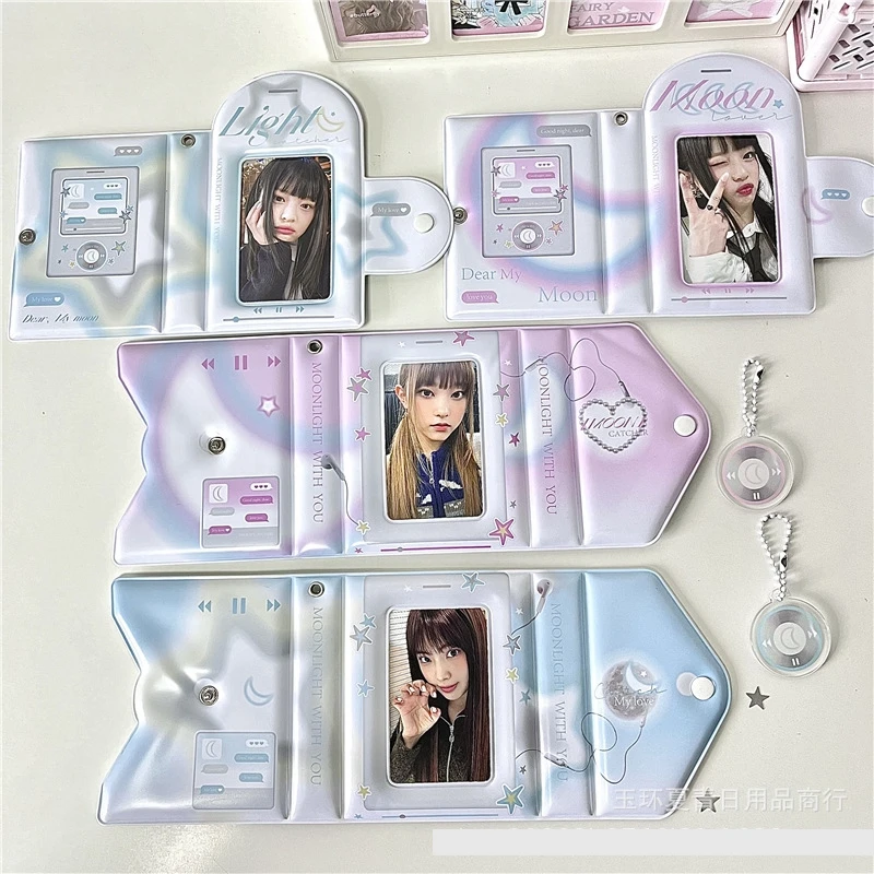 Custom Kawaii 3 Inch PVC Mini Albums Kpop Photocard Binder With Clasp Photo Album Holder Envelope Collect Book