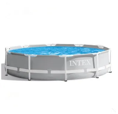 
Inflatable Portable Metal Frame Outdoor Above Ground Circle Foldable Camping Swimming Pool For Family 