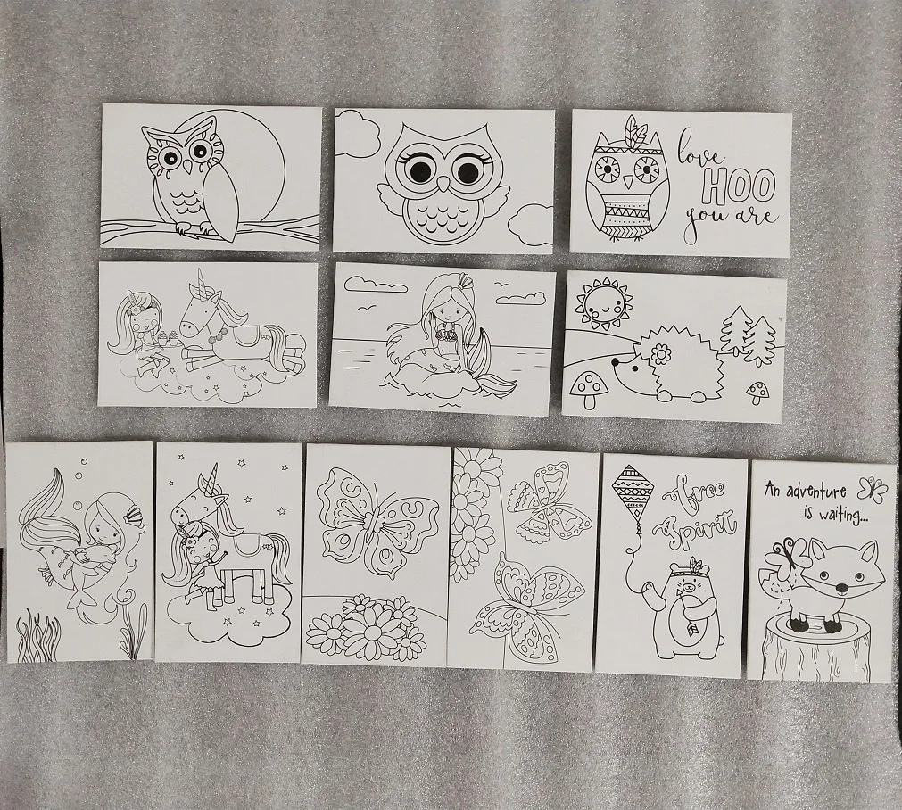 
Butterfly Design Pre Drawn For Kids DIY Painting MDF Board With Stretched Cotton Canvas 