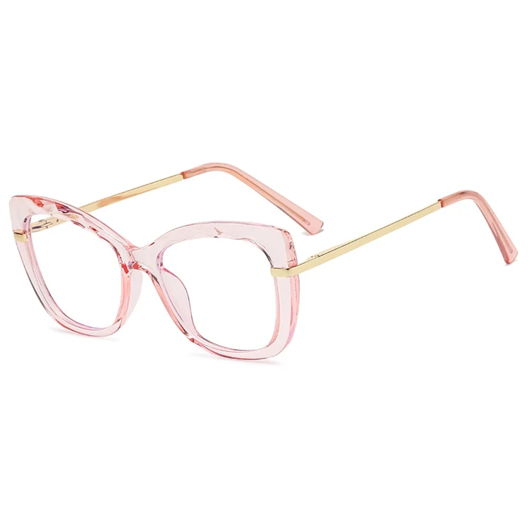 2022 New clear cat eye l anti-blue light glasses mobile phone computer blocking blue light radiation eyeglasses for women