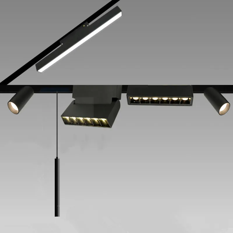 New Trend Modern Surface Mounted 48v Low Voltage Track System Magnet Light Led Magnetic Track Light For Home Office