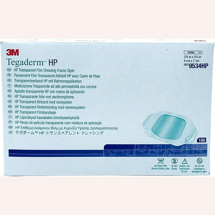 3M  Hp Transparent Dressing 2.375 X 2.75 inches/6 X 7 centimeters/box of 100 pieces 9534HP