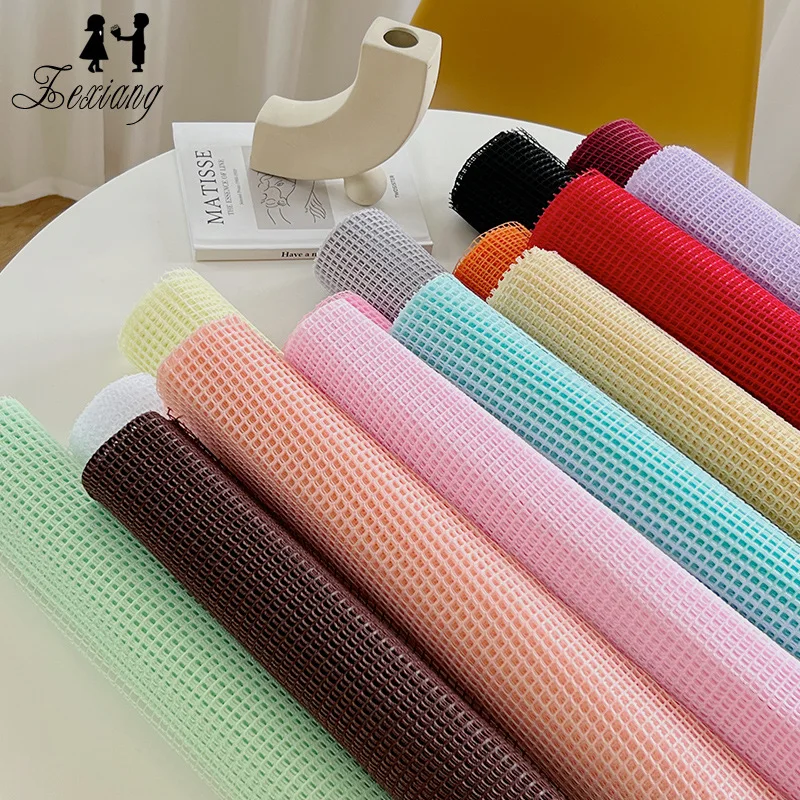 Custom DIY Florist Supplies Round Circle Net Openwork Floral Wrapping Mesh Paper Roll