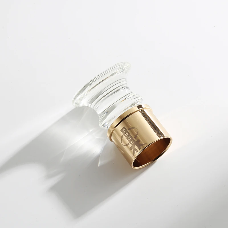 New Design Custom Crystal Acrylic Perfume Cap Cork Bottle Stopper Wine Bottle Stopper Glass