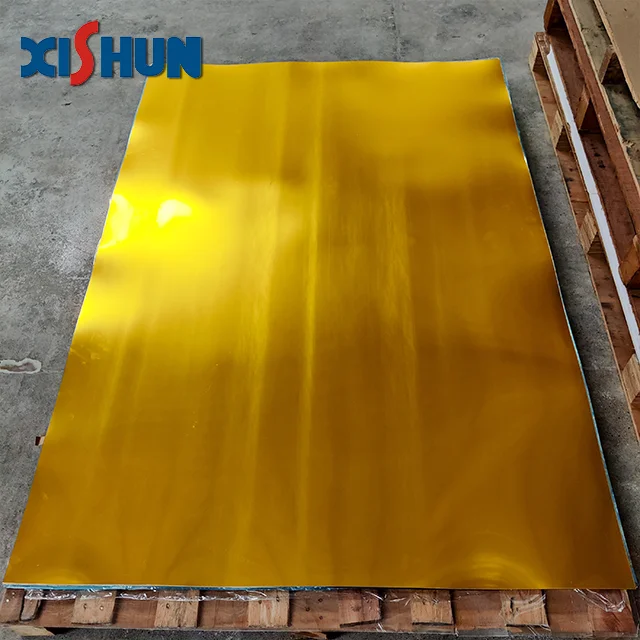 self-adhesive acrylic mirror sheet, 0.8mm~1mm acrylic gold mirror sheet