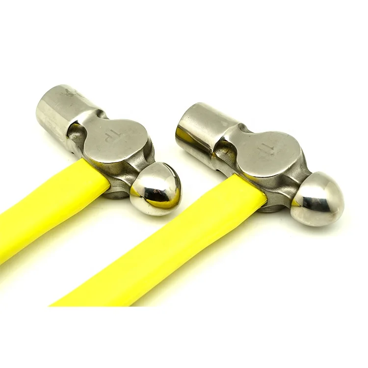 Non Magnetic 304 stainless steel Ball Pein Hammer Peen Hammer With Fiber wooden Handle