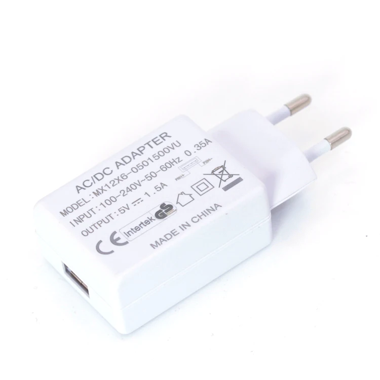 EU German socket white housing color usb adapter 5v 1a with CE , GS certificate