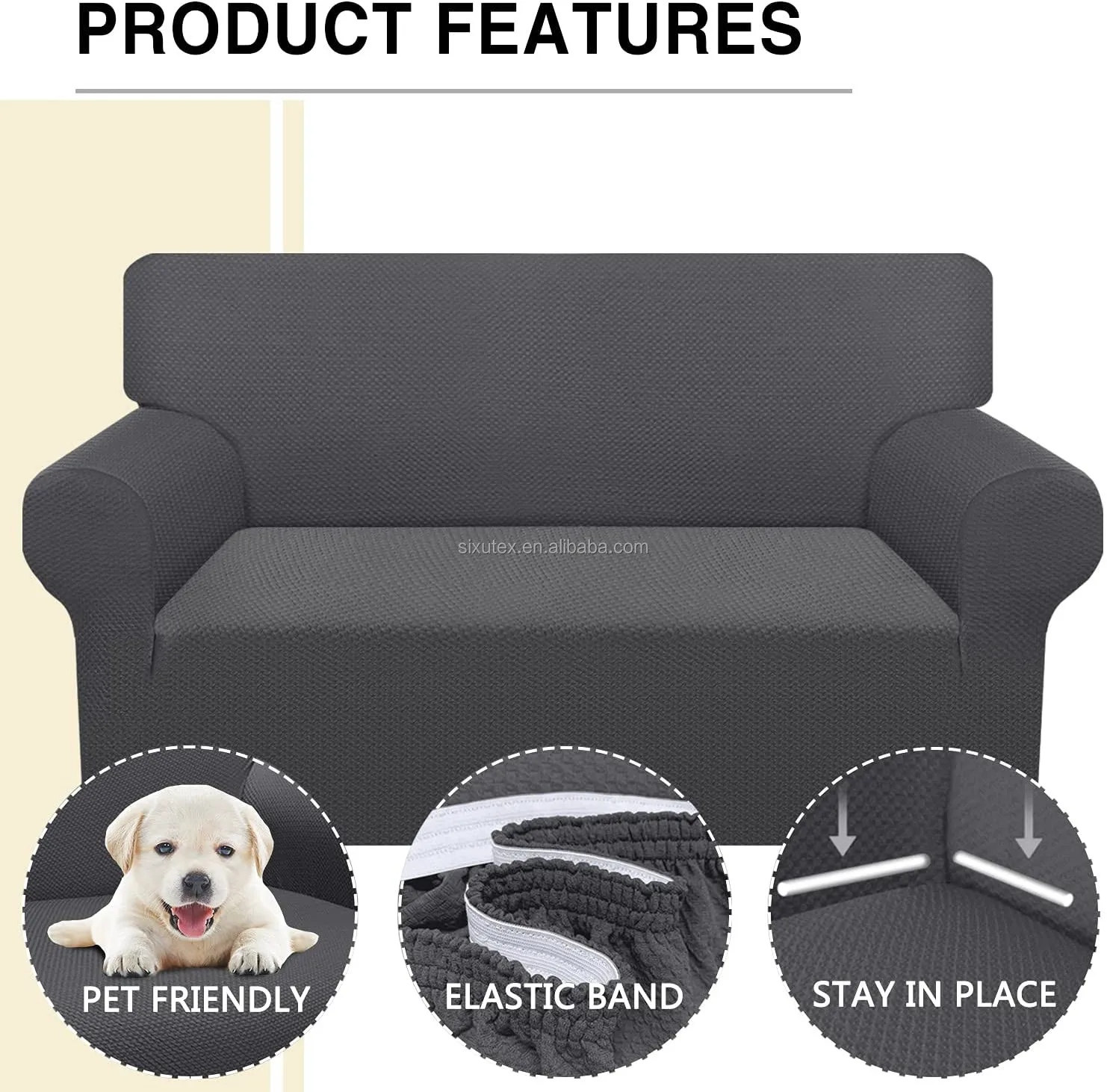 Sixu wholesale housse de canape couch covers 3 seater Waterproof elastic strech home-textile-sofa-cover