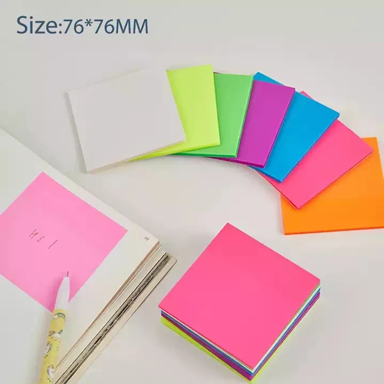 Hot Sale Sticky Note Pad 3x3 Inches 10 Colors Sticky Notes Custom Logo Print Sticky Note
