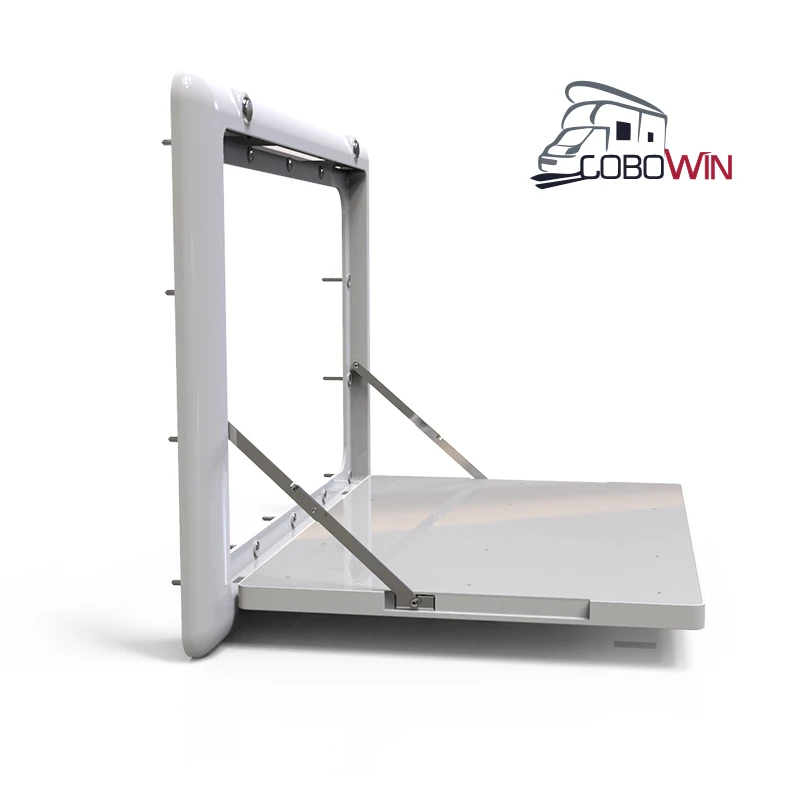 New Design Outdoor Folding Table Caravan Accessories Camper Trailer Picnic White Aluminum Alloy Caravan Folding Table