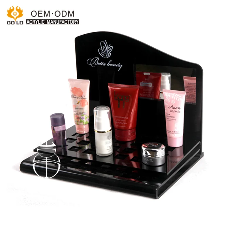 Free Design Custom Printing Acrylic Makeup Display Stand Rack For Cosmetics