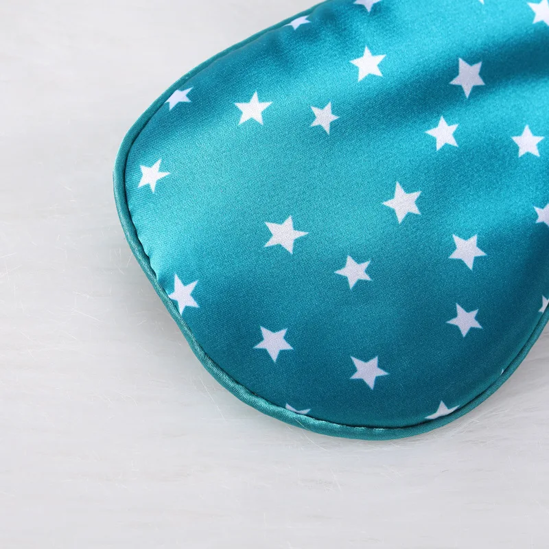 Custom Star Silk Eye Mask Sleeping Eye Mask Cover Soft Imitated Silk Eyeshade Portable Travel Nap Rest Sleep Eye Patch