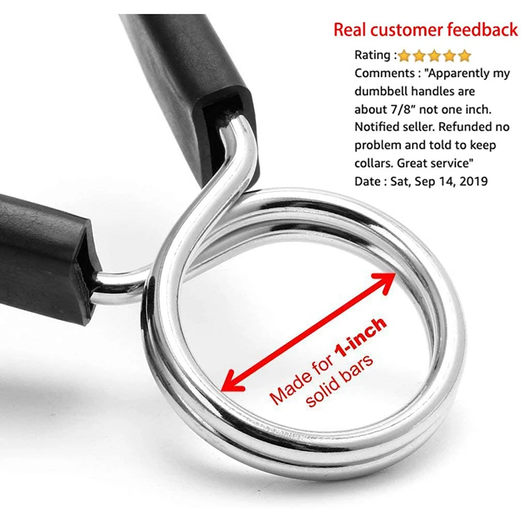 HengSheng 24mm 25mm 28mm  30mm 50mm barbell spring clip exercise collars barbell clamps for weight bar