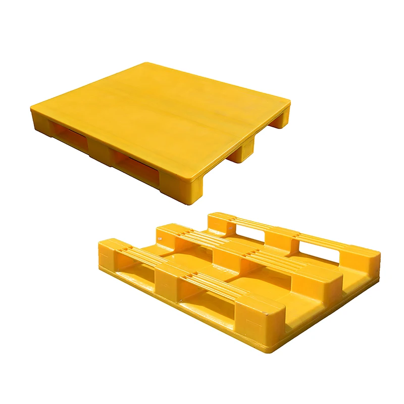 heavy duty Hygienic 3 runner reinforced flat racking 4-way entry forklift euro plastic pallet for sale