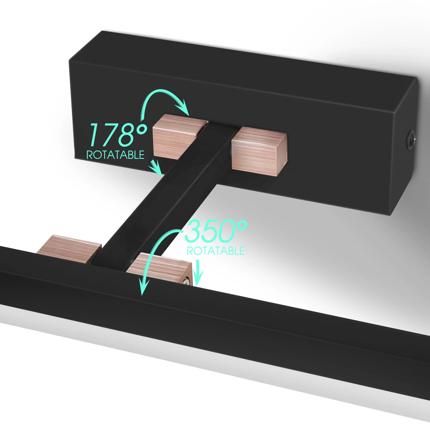 Современная Настенная светодиодная лампа индивидуальный светильник для ванной зеркала под раковину черный и белый цвета освещение комнаты 6 Вт 8