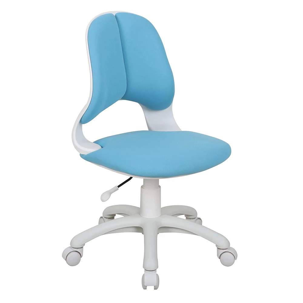 Hot Selling Fabric Double Back Kid Chair without Armrest Student Chair with Castor for Home and School