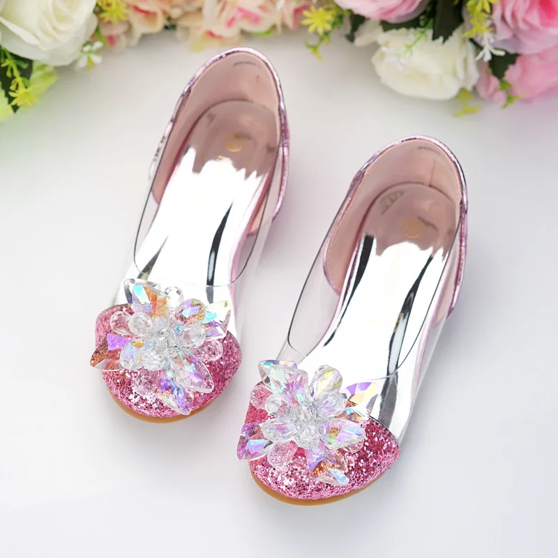 Обувь для выступлений Золушки на высоком каблуке для девочек