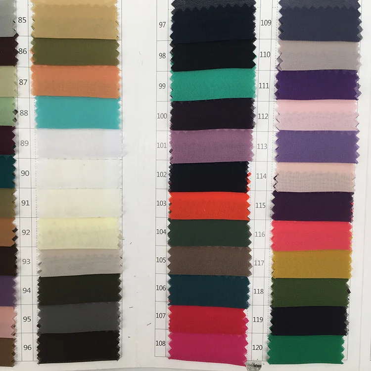 New Style Polyester Plain Dyed Cheap Pure 100D Flat Georgette Silk Chiffon Fabric